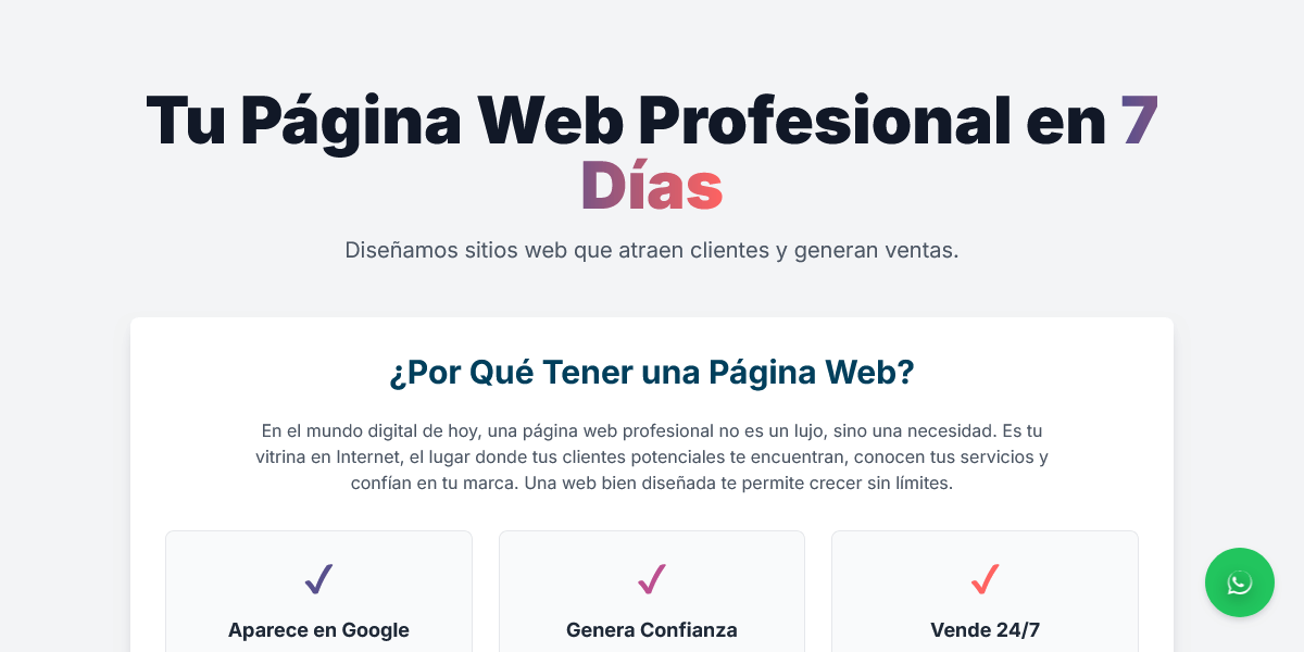 Tu Página Web en 7 Días