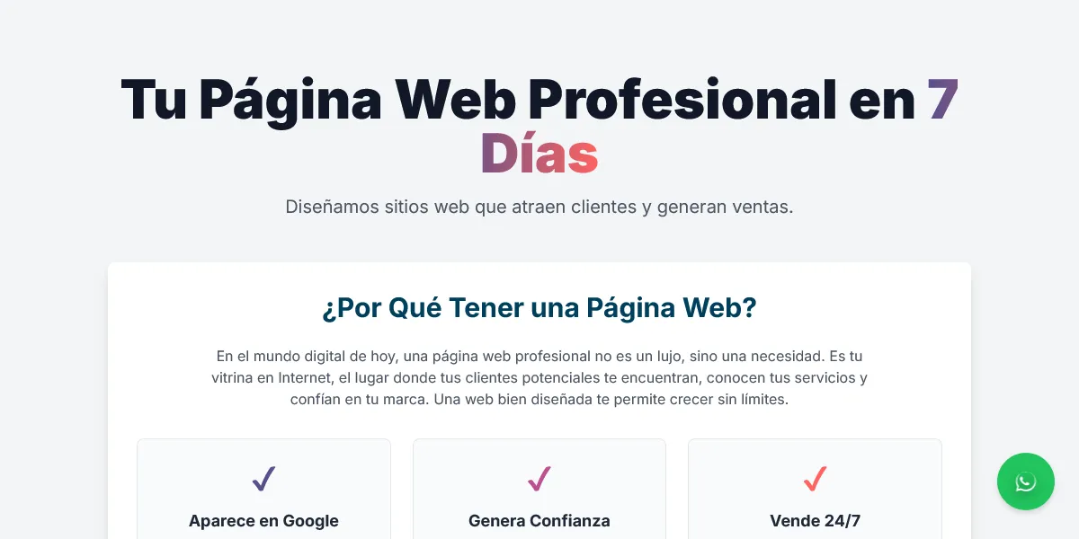 Tu Página Web en 7 Días